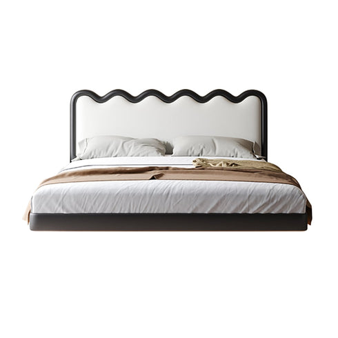 Berne Cotton Linen Fabric Simple Floating Bed Frame